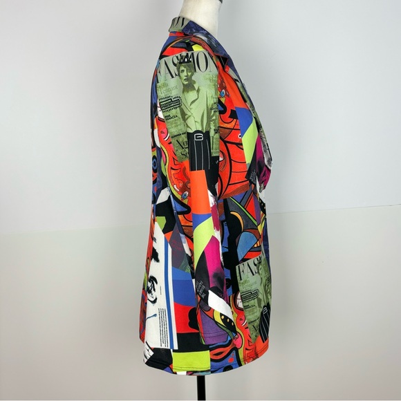 Multicolour magazine patchwork blazer - Picture 5 of 7